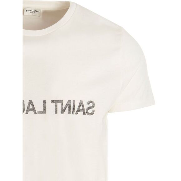 Saint Laurent Men Logo Print T-Shirt - Picture 3 of 4